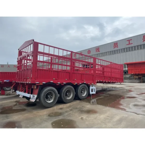 3 Axles Heavy Transport Cargo High Side Truck Trailer - Image 2