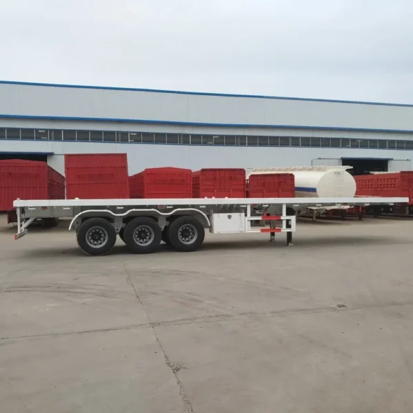 Axle Transport 20ft 40ft Container Flatbed Semi Trailer - Image 6
