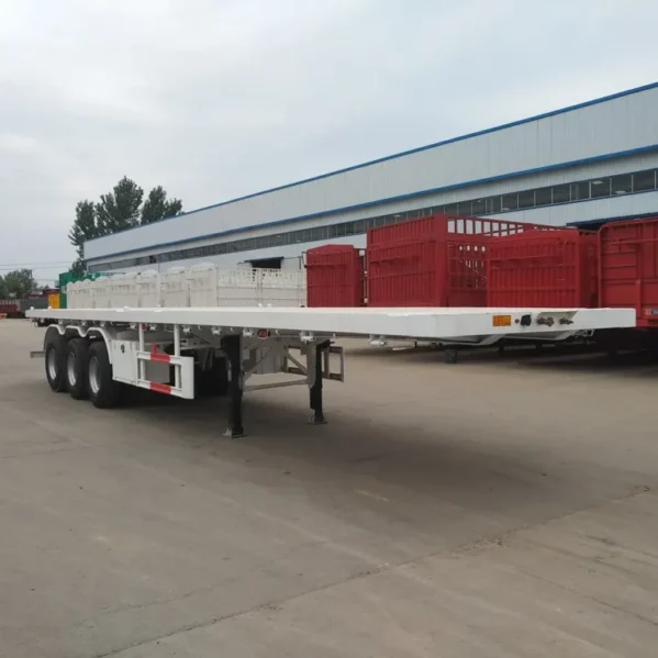 Axle Transport 20ft 40ft Container Flatbed Semi Trailer - Image 5