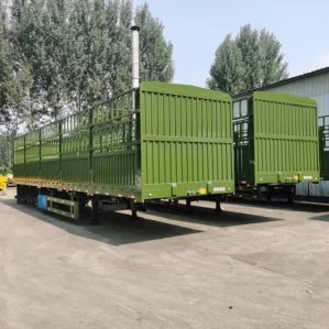 Flatbed Side Wall Truck Trailer – Cargo Fence Semi Trailer