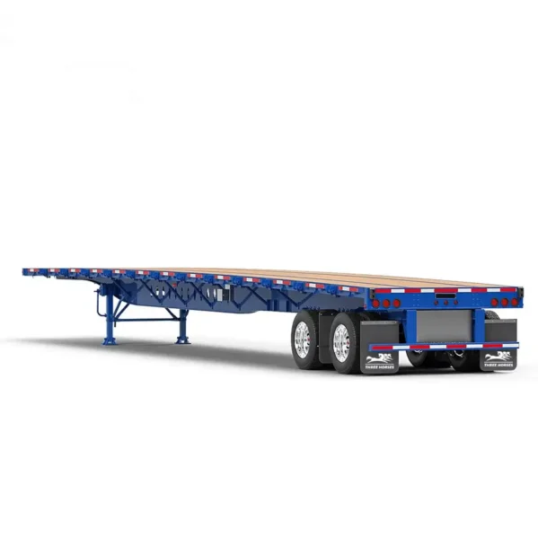 45ft Semi Trailer – 3 Axle Low Flatbed Container Semi Trailer - Image 2