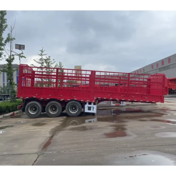 3 Axles Heavy Transport Cargo High Side Truck Trailer - Image 6
