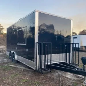 2023 Black 8.5×20 Concession Trailer For Sale